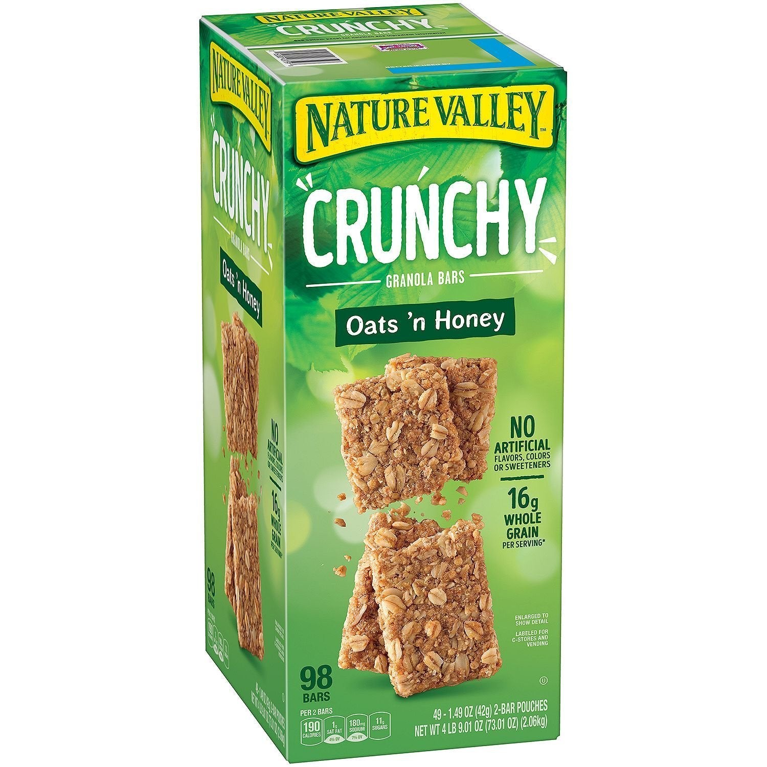 Nature Valley Crunchy Granola Bars Oats 'N Honey for on-the-go snacking and steady energy