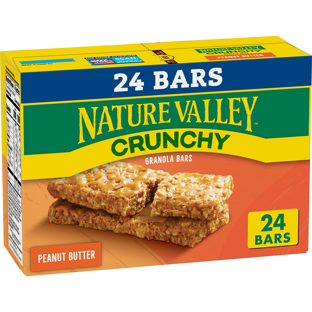 Nature Valley Crunchy Granola Bars Peanut Butter in a box, ideal pantry snack for hiking