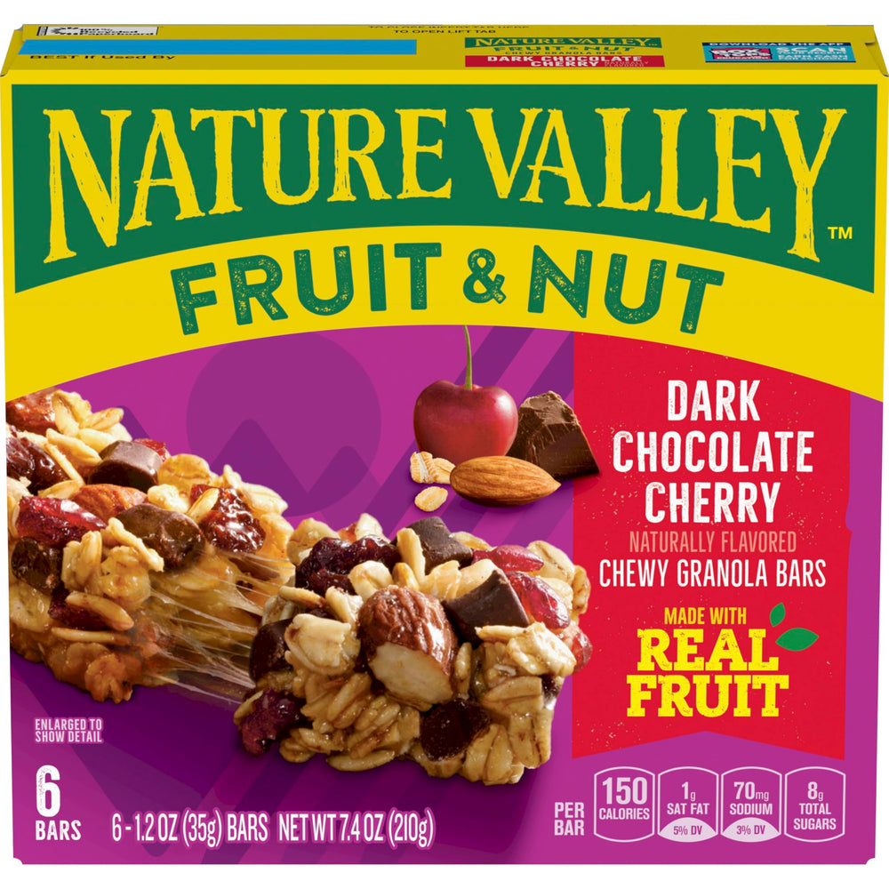 Nature Valley Almonds and Oats visible in the bar, suggesting a hearty, portable bite.