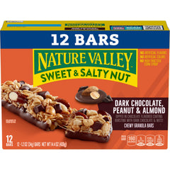 Nature Valley Dark Chocolate Peanut Almond bars in a lunchbox for a tasty boost