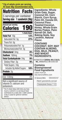 Nature Valley no artificial flavors label supports simple ingredients.
