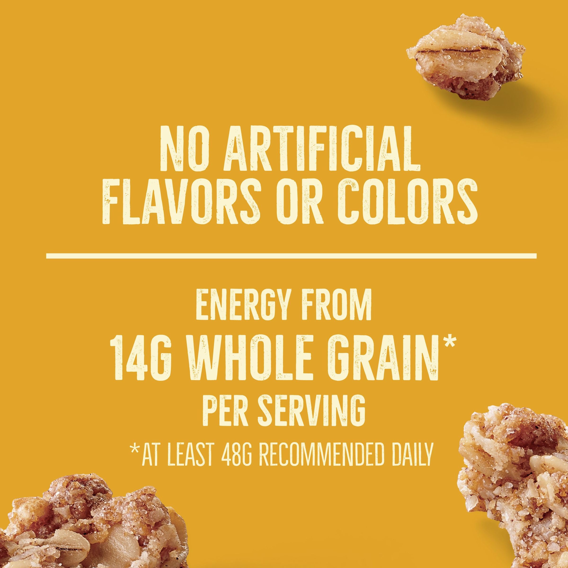 Nature Valley Oats and Honey whole grain texture adds crunch to breakfast.