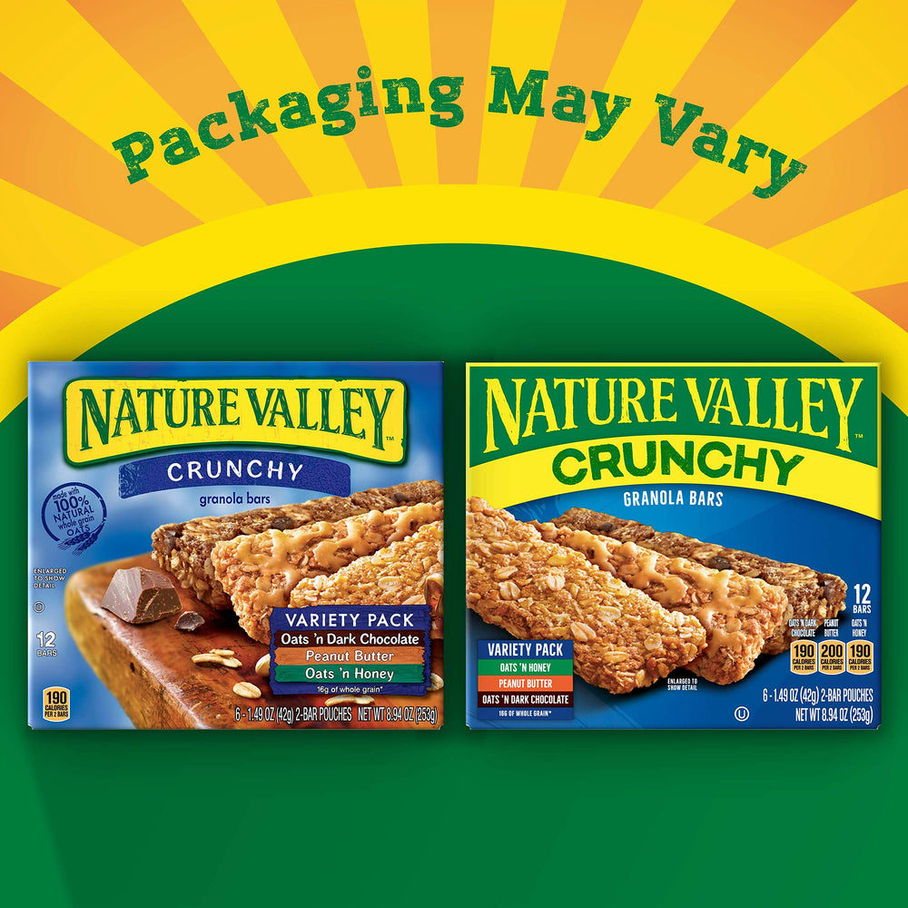 Nature Valley Oats n Dark Chocolate bars provide a crunchy flavor during activities