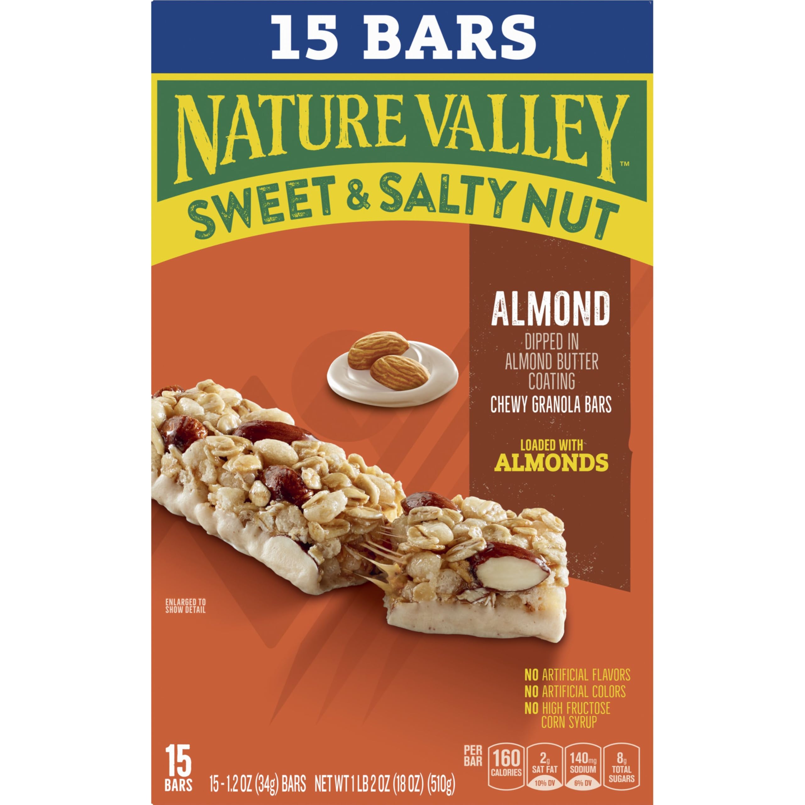 No artificial flavors or colors in Nature Valley bars.