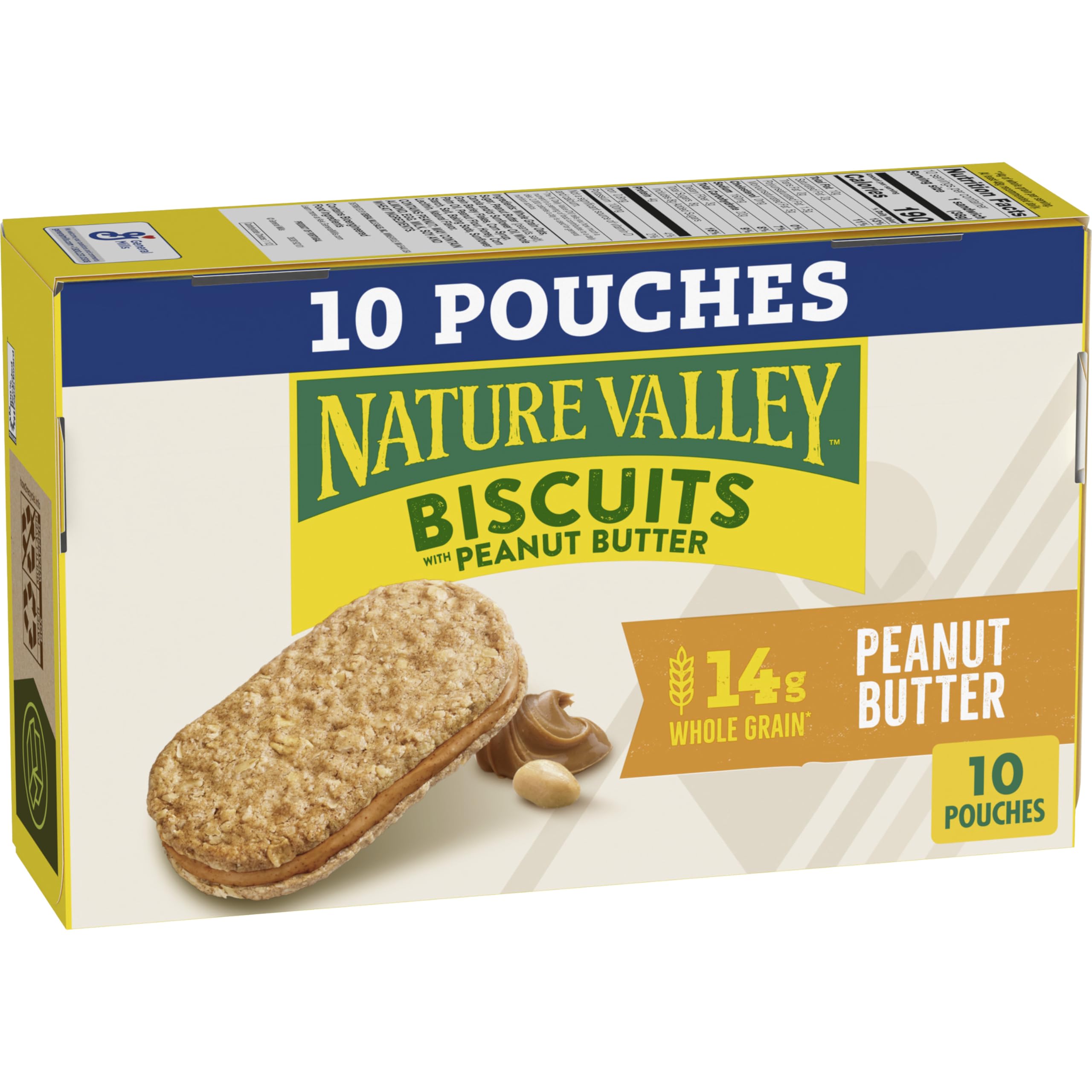 Nature Valley Peanut Butter Biscuit Sandwiches packaging for quick on-the-go snacking