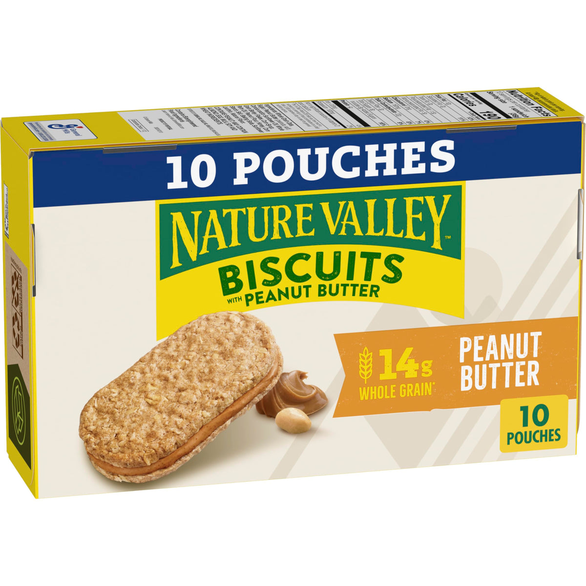 Nature Valley Peanut Butter Biscuit Sandwiches packaging for quick on-the-go snacking