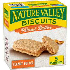 Nature Valley Peanut Butter Biscuit Sandwich pack for on-the-go snacking.