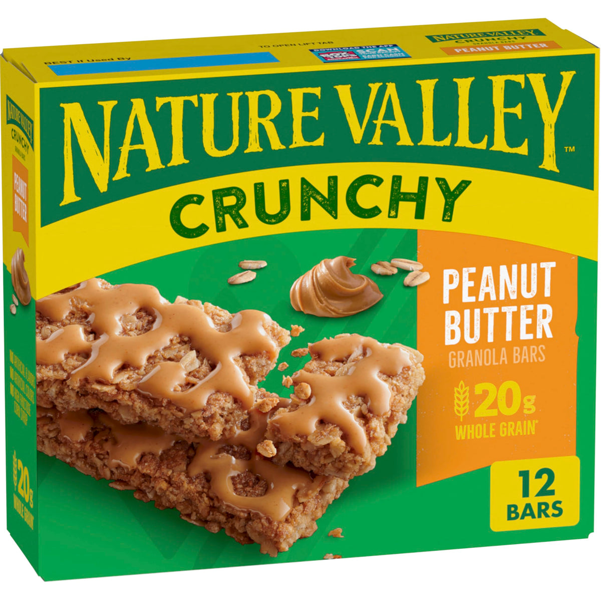 Nature Valley Peanut Butter Crunchy Granola Bars box, ideal for quick, on-the-go energy