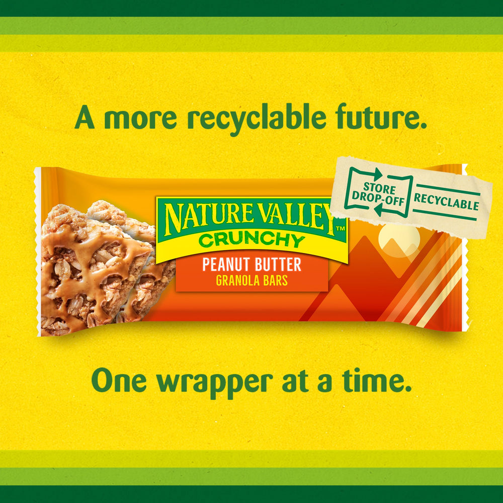 Nature Valley Peanut Butter Crunchy Granola Bars on-the-go on a hiking trail