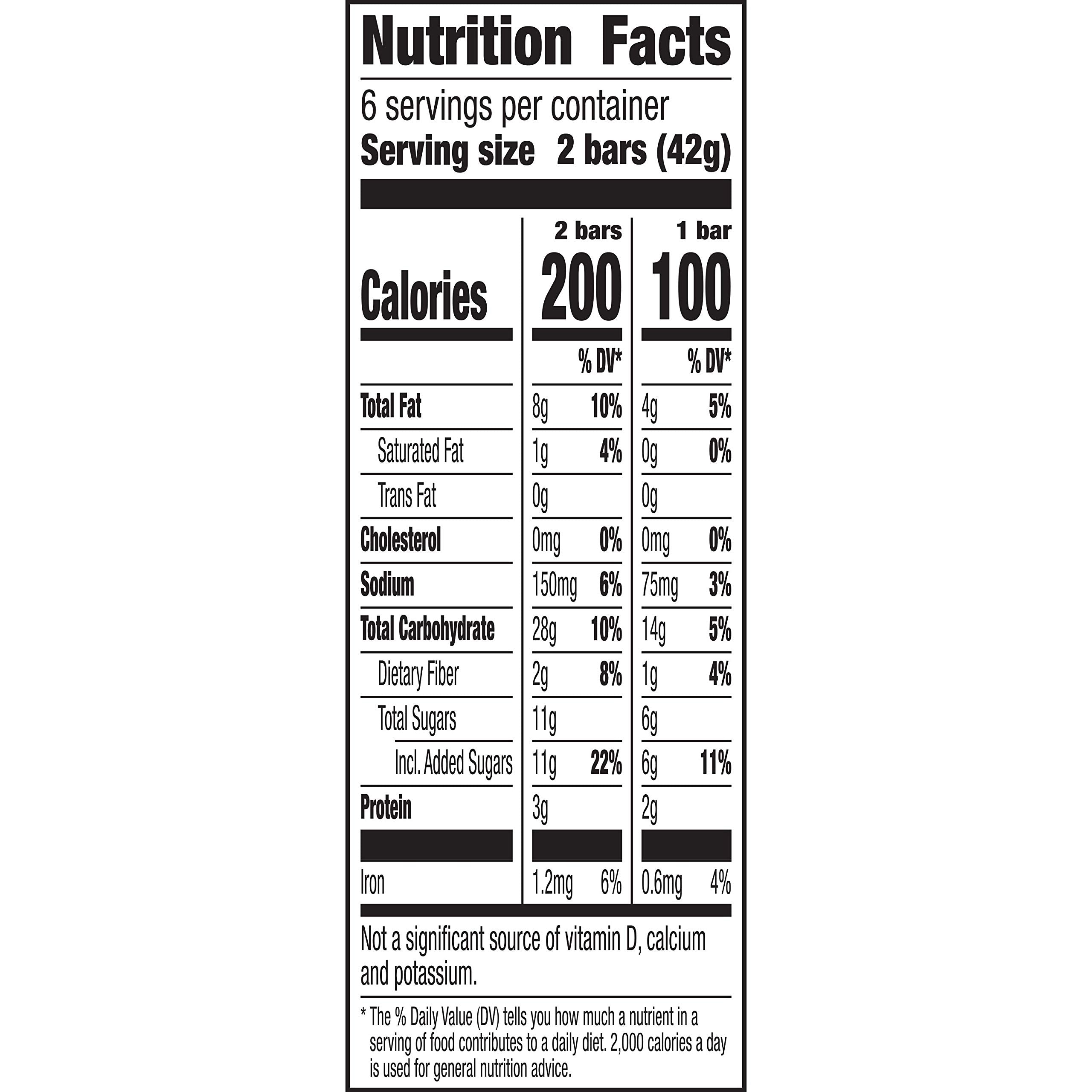 Nature Valley Pecan Crunch granola bar back view, easy grab-and-go packaging.