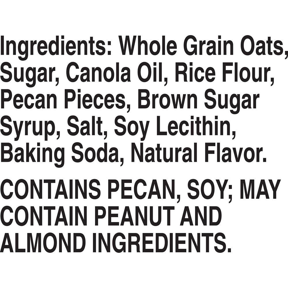 Nature Valley Pecan Crunch pecan pieces close-up, rich texture and flavor.