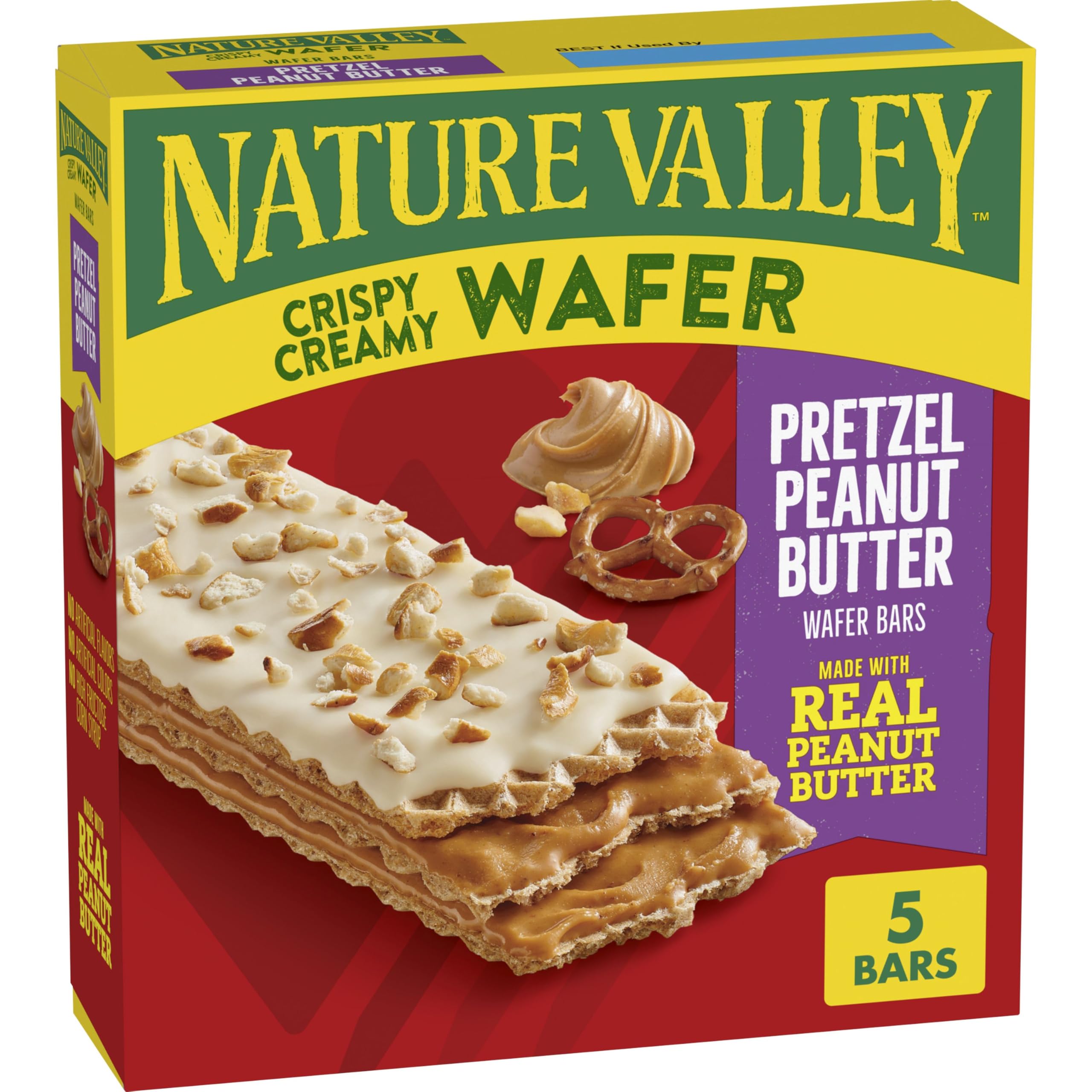 Nature Valley Pretzel Peanut Butter wafer bar pack for on-the-go snacking