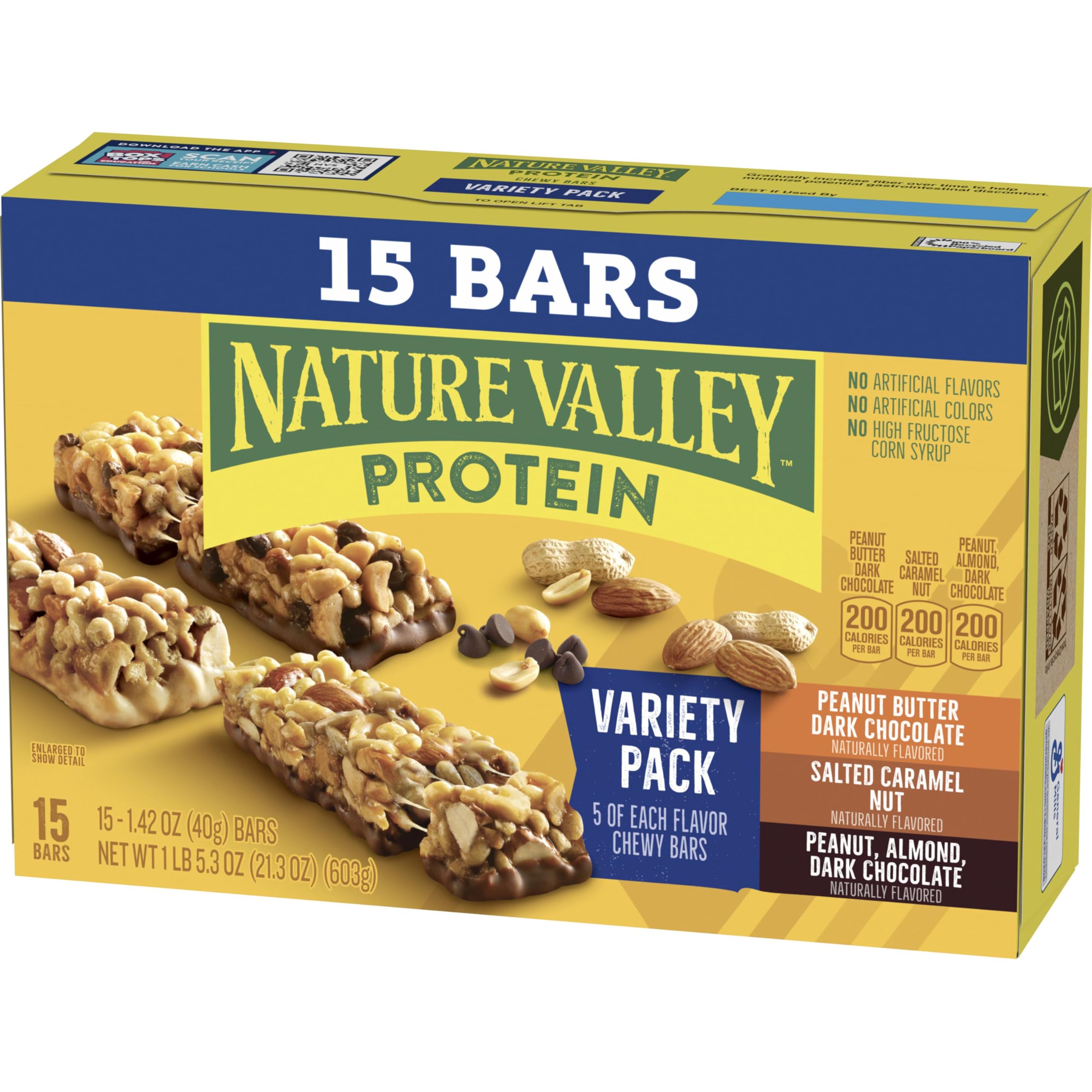 Nature Valley Salted Caramel Nut bar ideal for hiking or quick energy.