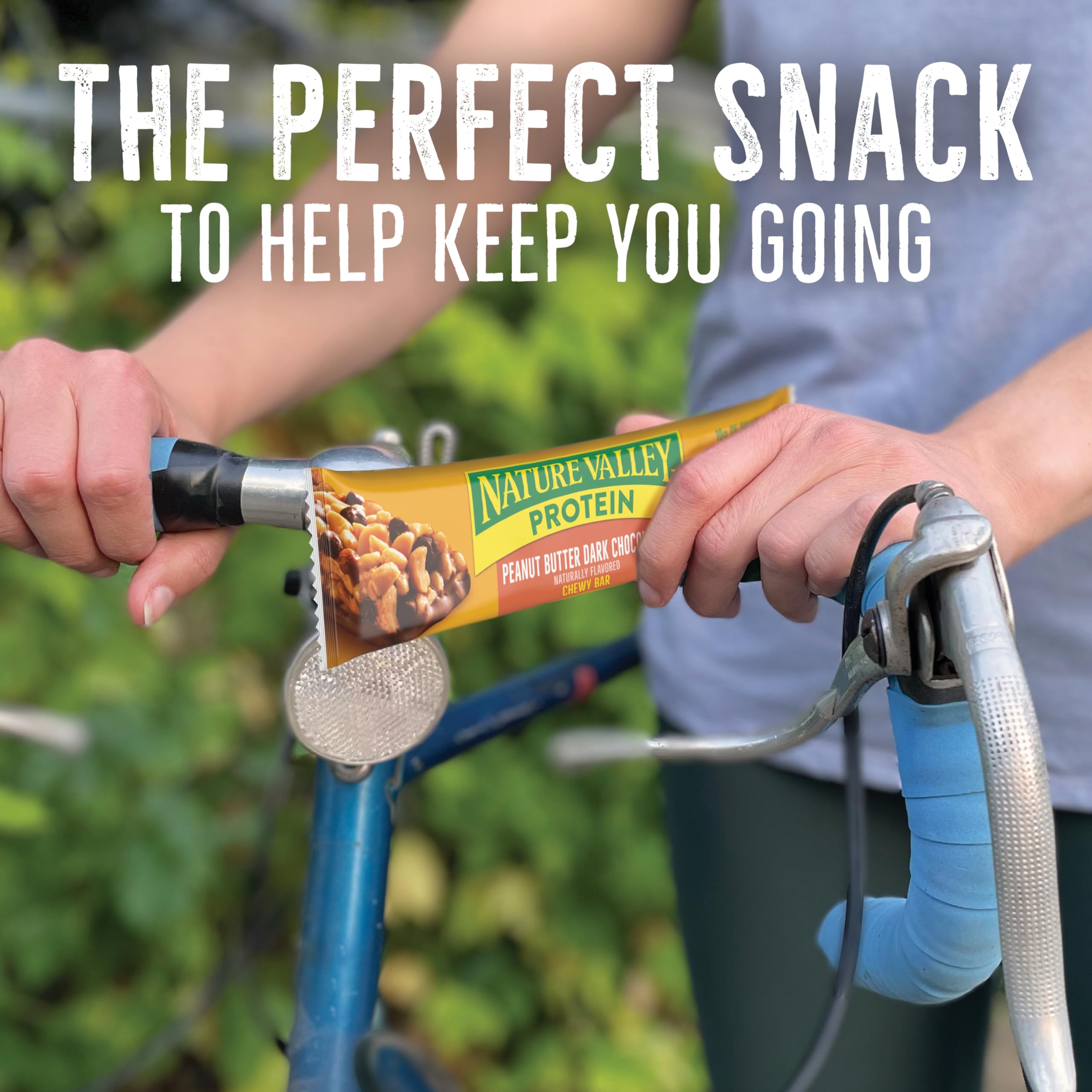 Nature Valley Protein Chewy Bars in a lunchbox, kid-friendly gluten-free snack.