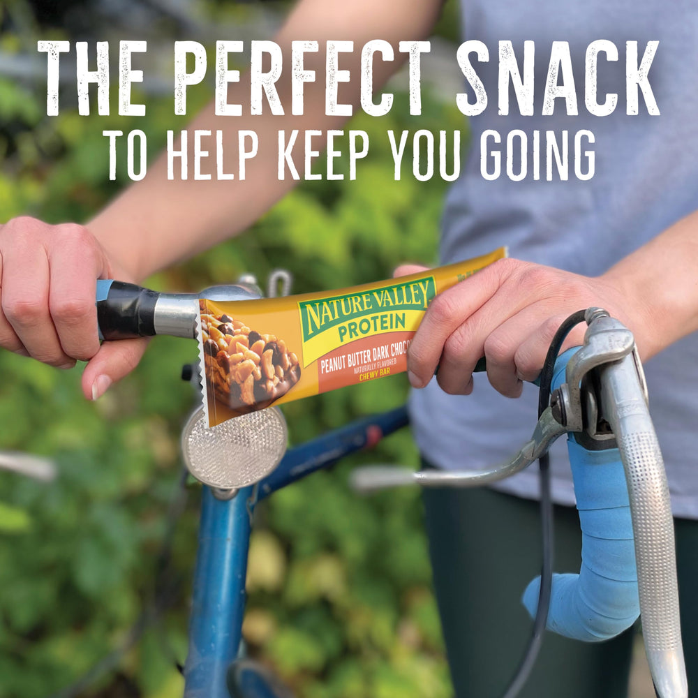 Nature Valley Protein Chewy Bars in a lunchbox, kid-friendly gluten-free snack.
