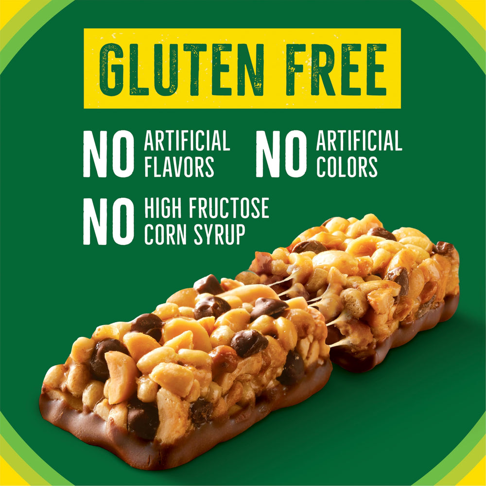 Nature Valley Protein Chewy Bars in a backpack, ready for hiking or travel.