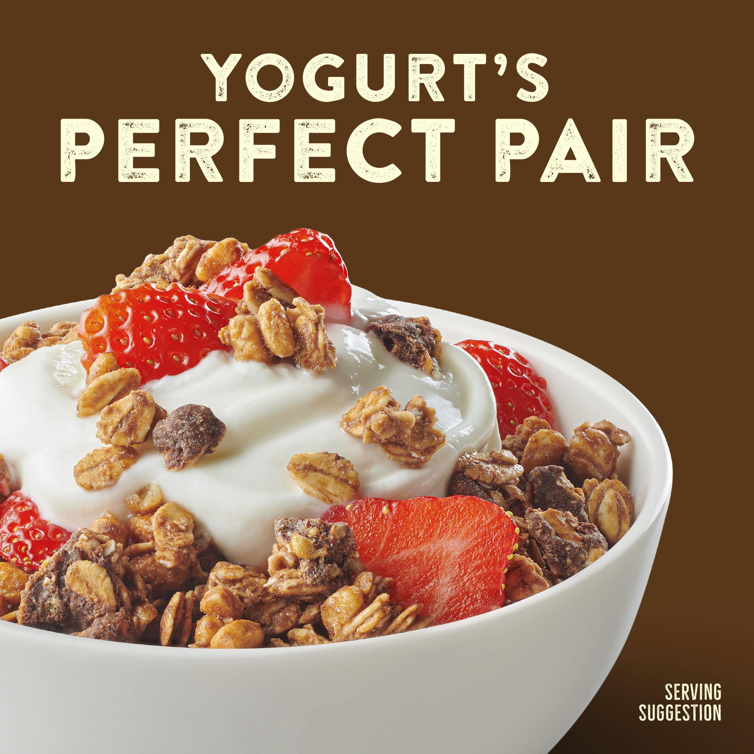 Nature Valley Protein Granola no high fructose corn syrup depiction emphasizes a simple ingredient list.