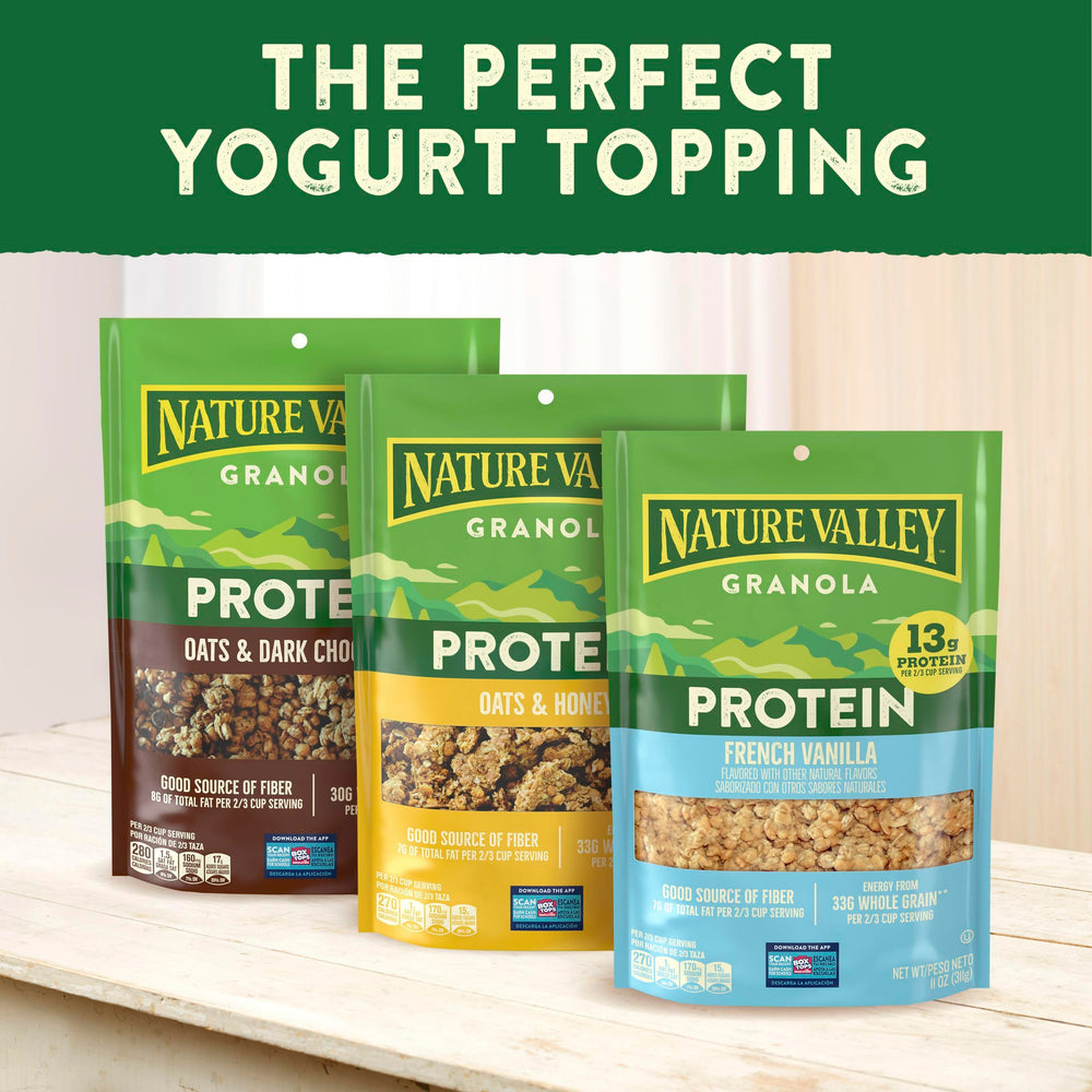 Nature Valley Protein Granola on-the-go snack shot for active families.