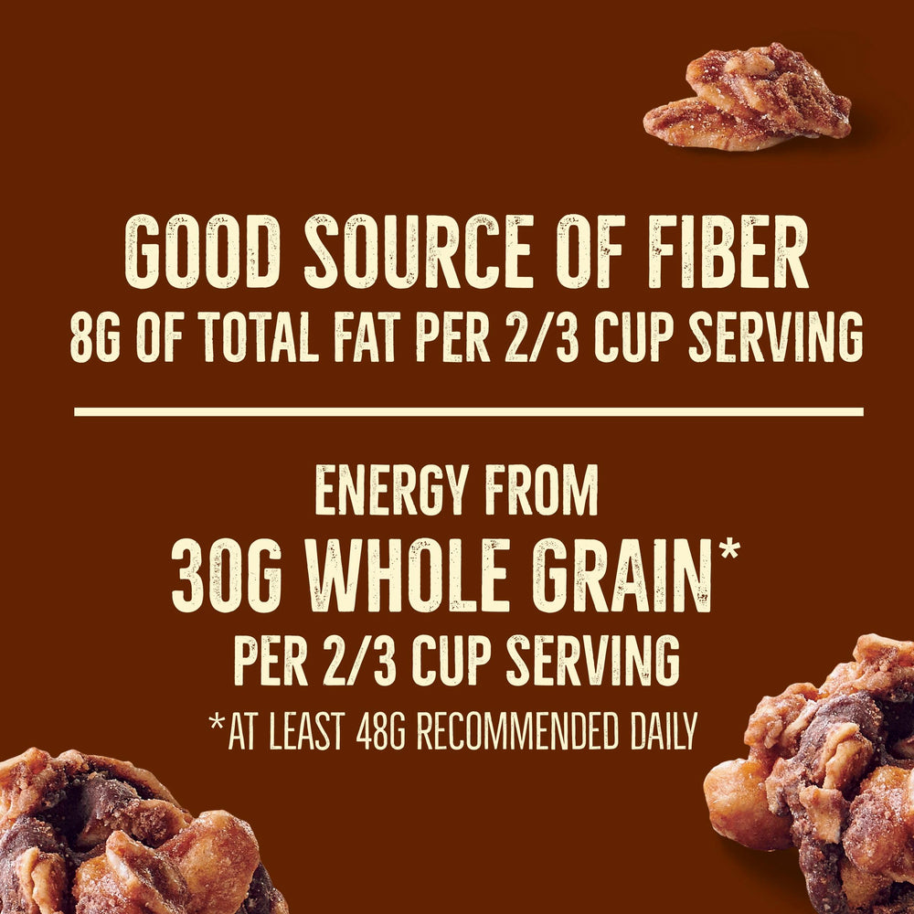 Nature Valley Protein Granola serving size 2-3 cup illustration for portion awareness.