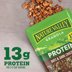 Nature Valley Protein Granola whole grain oats shot highlights wholesome energy in each serving.