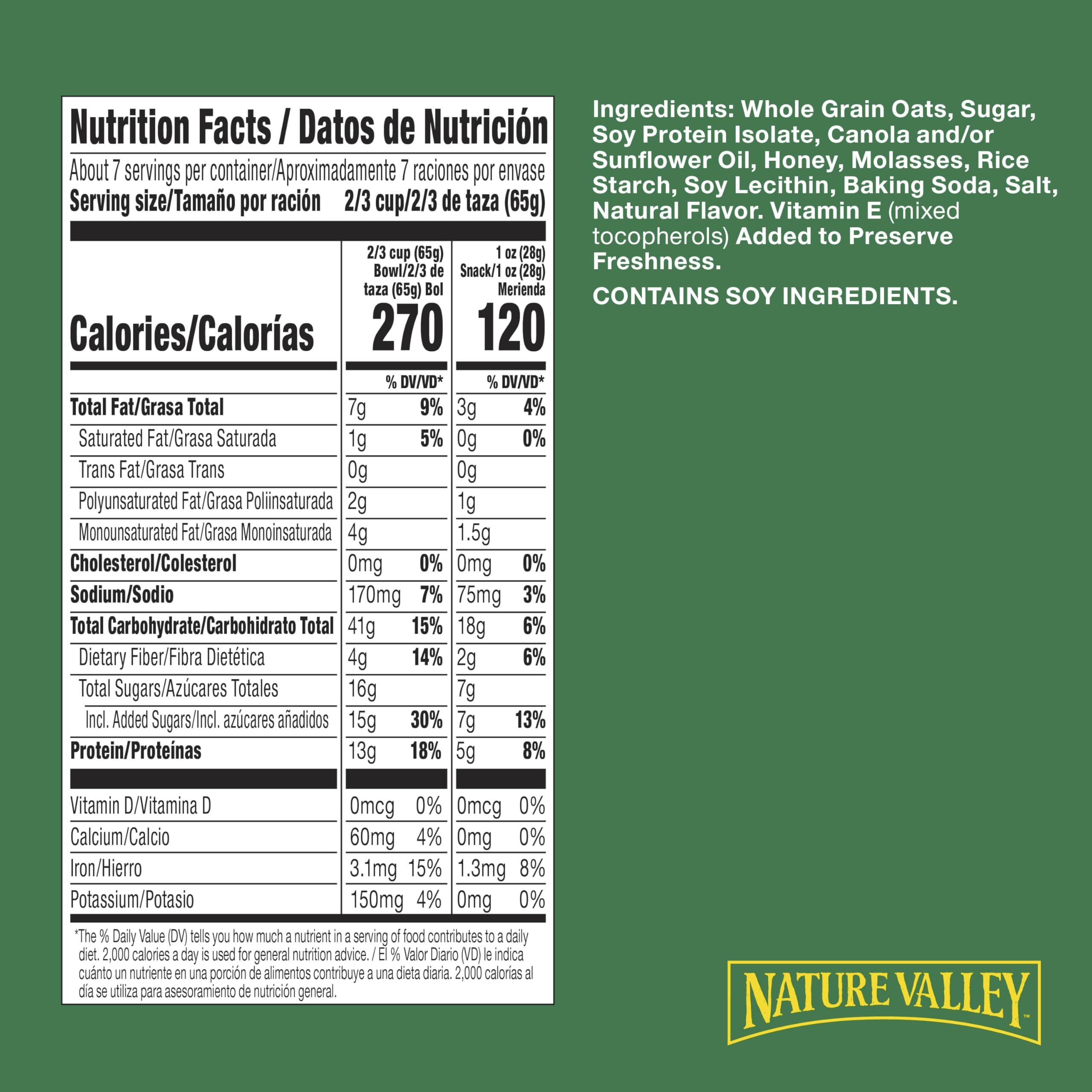 Nature Valley granola crunchy clusters add texture to morning yogurt or cereal