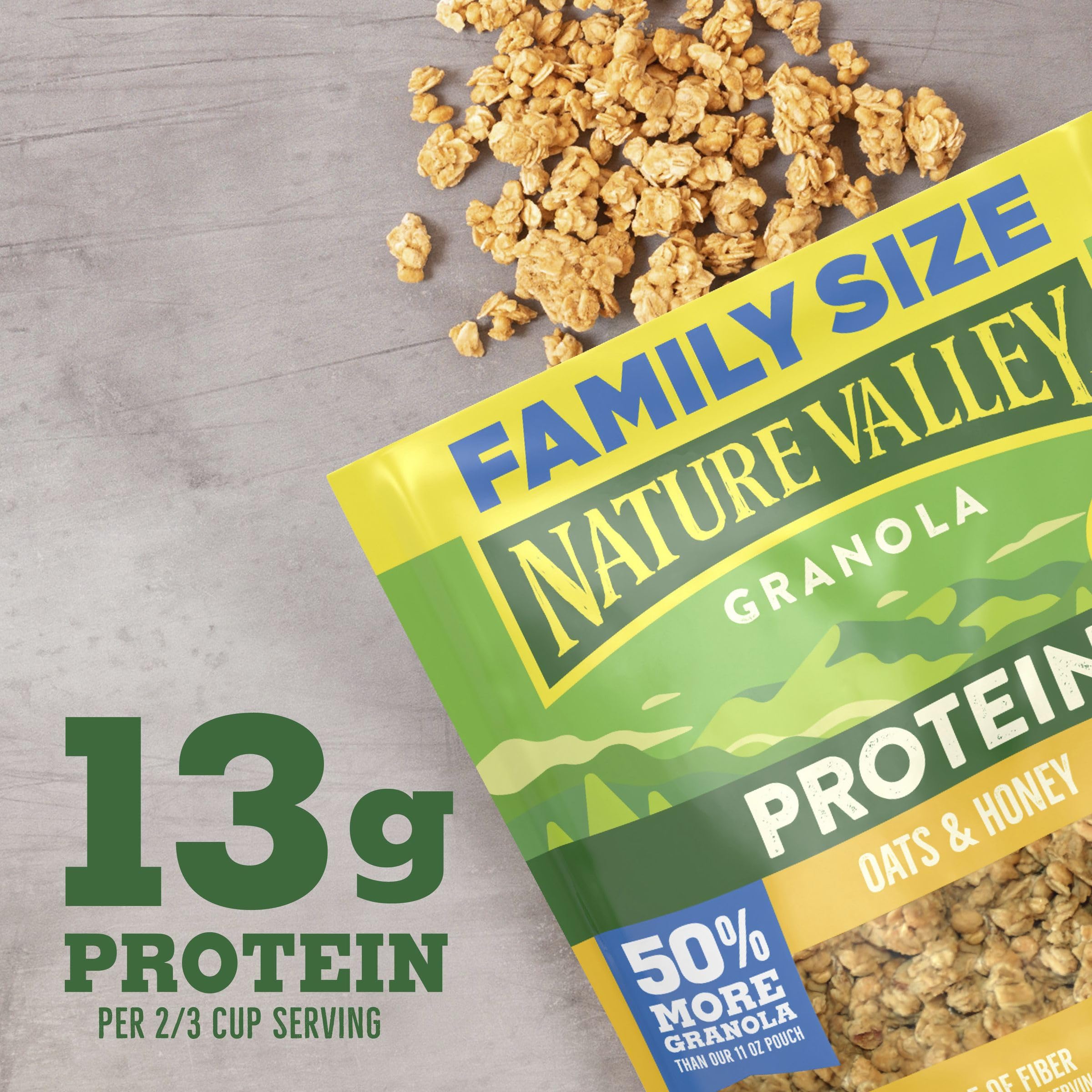 Serving suggestion of Nature Valley granola in a bowl for breakfast