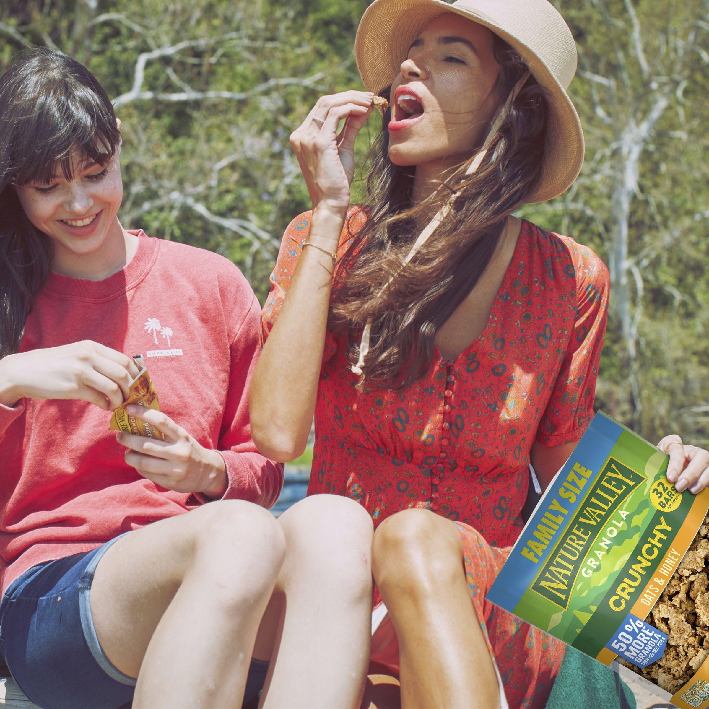 Nature Valley resealable pouch feature emphasizes easy storage and take-along snacks.