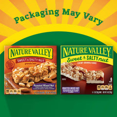 Nature Valley Roasted Mixed Nut bar with nut butter coating for creaminess.