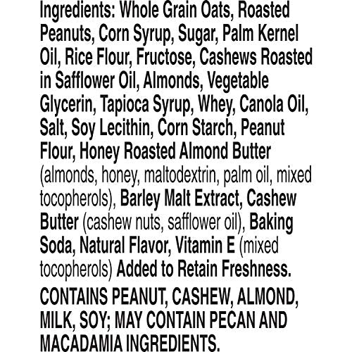 Nature Valley Roasted Mixed Nut bar with nuts offers a savory-sweet bite.