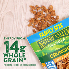 Nature Valley snack on the go packaging shows resealable pouch for fresh convenience.