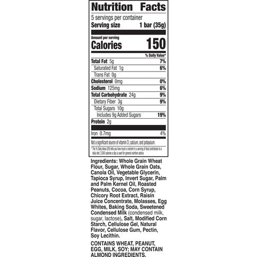 Nature Valley soft baked bars Chocolate Turtle close up; rich flavor in every bite