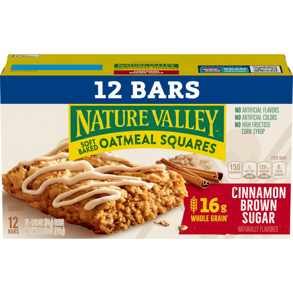 Nature Valley Soft Baked Oatmeal Squares on-the-go image showing portable snack for adventures