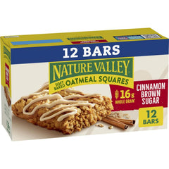 Nature Valley Soft Baked Oatmeal Squares pack shot highlighting convenient on-the-go snacks