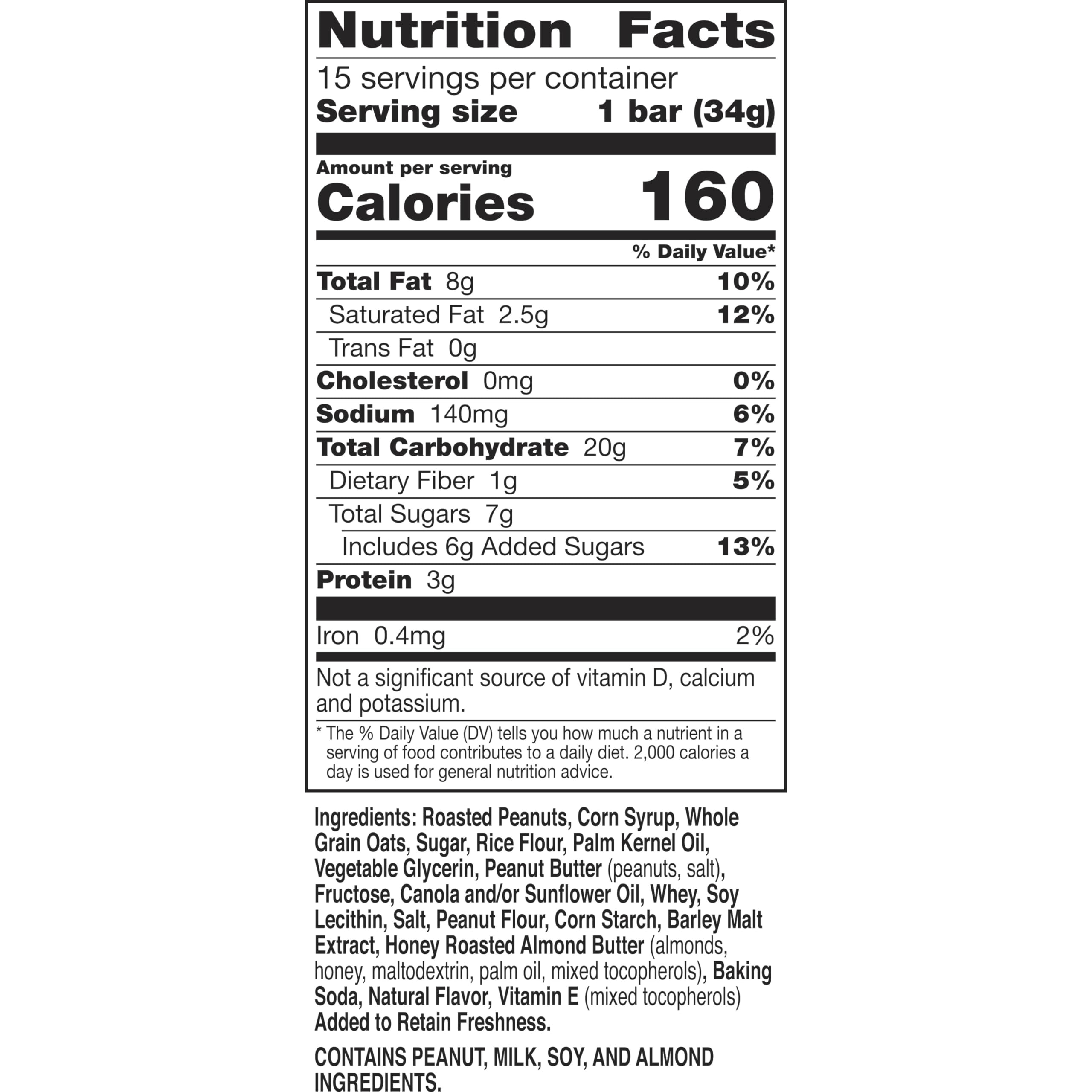 Nature Valley Sweet and Salty Nut bar coating close-up of creamy peanut-almond coating.