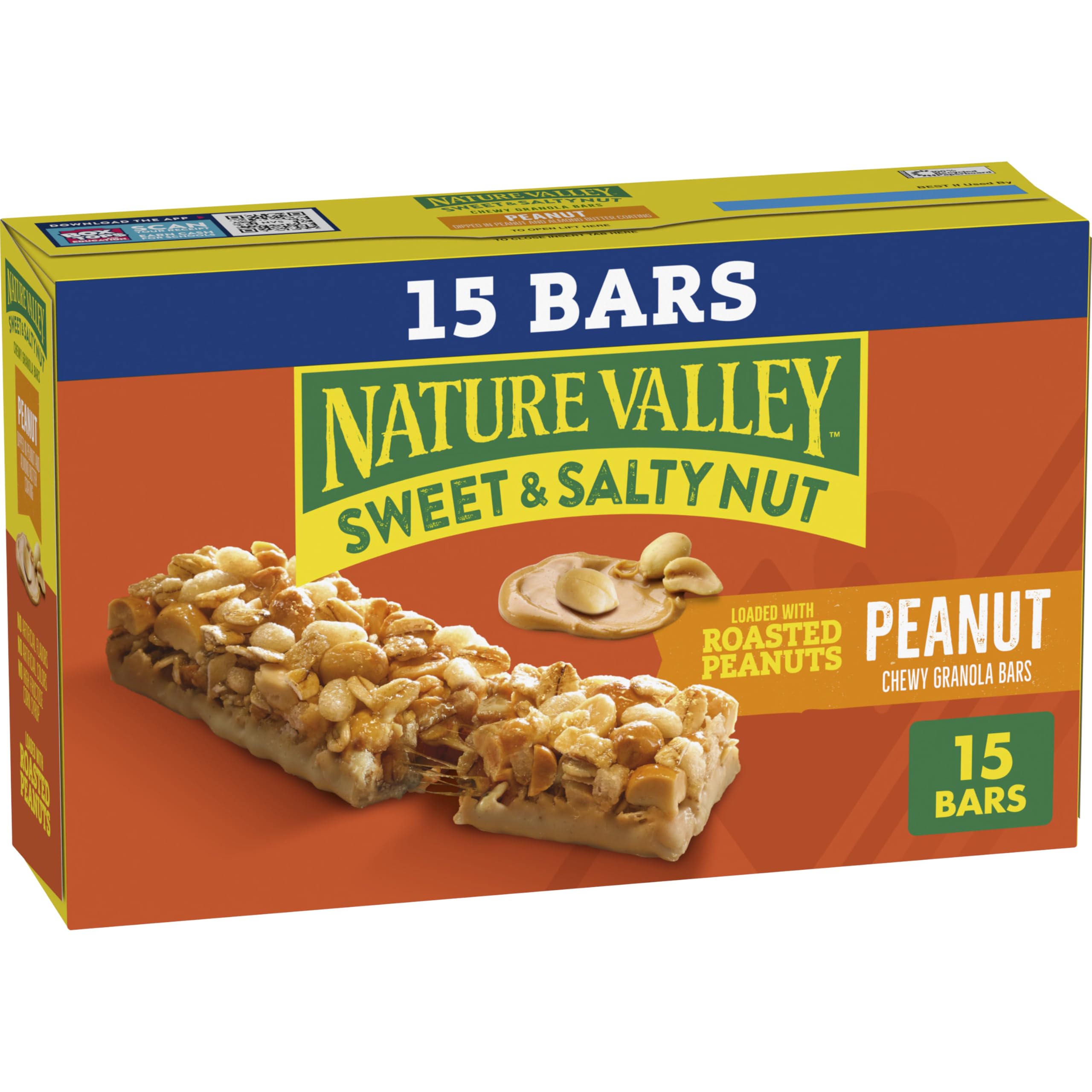 Nature Valley Sweet and Salty Nut bar packaging for grab-and-go snack option.