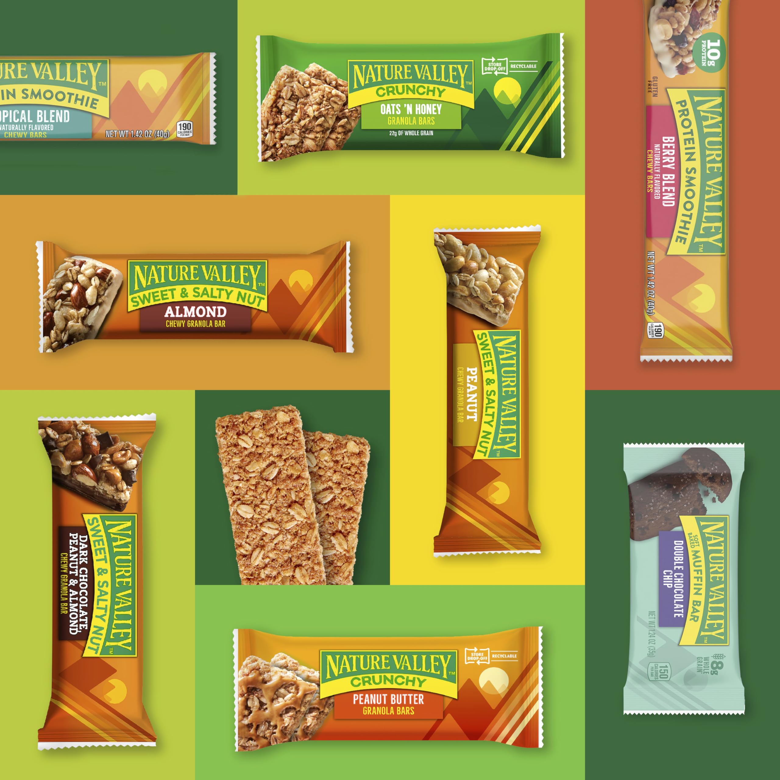 Nature Valley Sweet and Salty Nut bar in pantry for instant snacking.