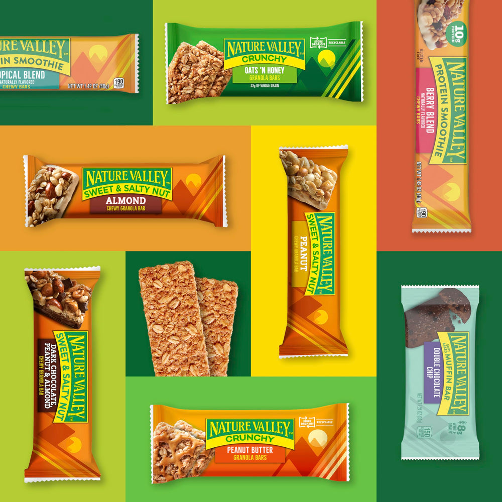 Nature Valley Sweet and Salty Nut bar in pantry for instant snacking.