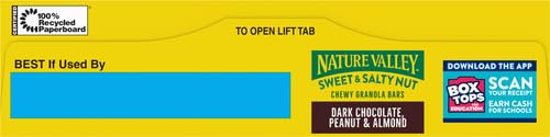No artificial flavors or colors in Nature Valley Sweet and Salty Nut Bars.