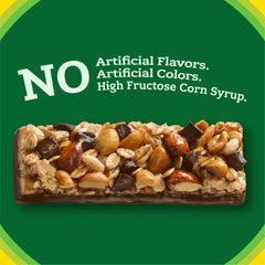 Almonds and roasted peanuts visible in Nature Valley bars for a chewy bite.