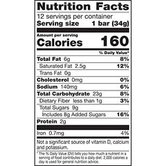 Closeup of Nature Valley bars highlighting cashews and granola.