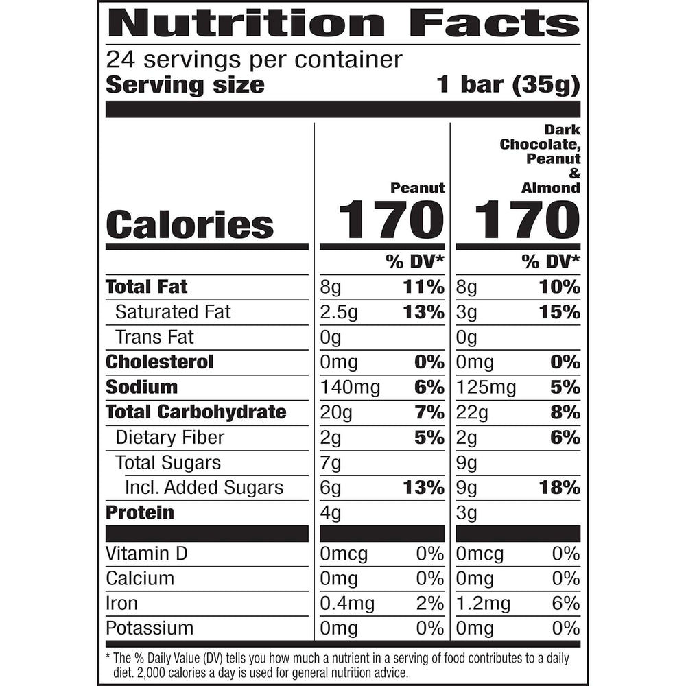 Nature Valley Dark Chocolate Peanut Almond Bar with creamy bottom coating