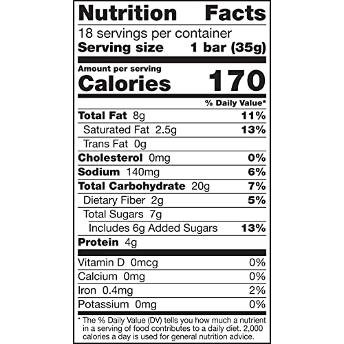 Close-up of Nature Valley bars showing peanuts and oats - tasty energy on the go.