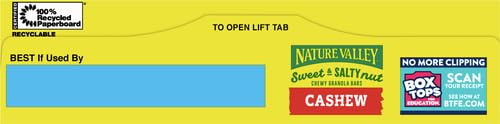 Nature Valley sweet-salty snack with cashew-forward flavor.
