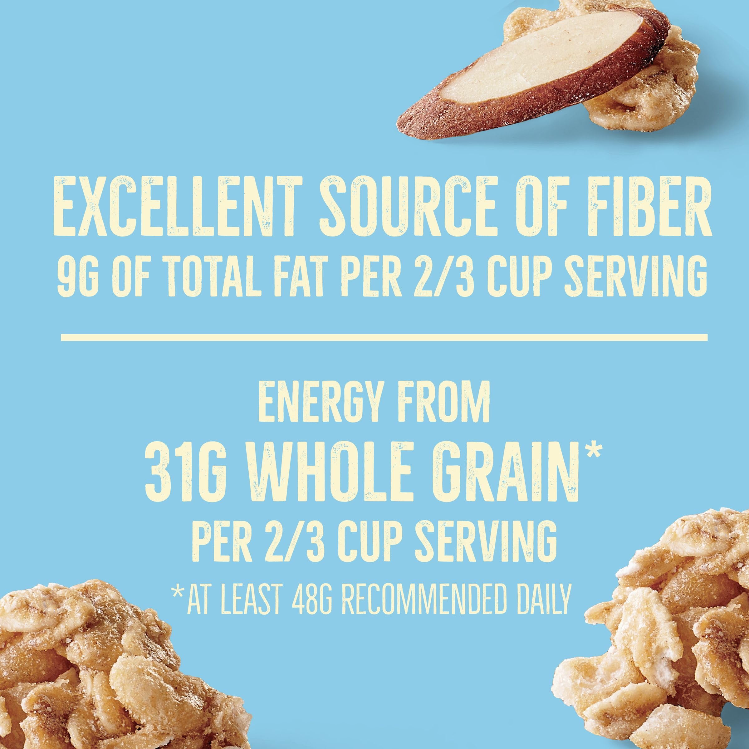 Vanilla flavor and almonds in Nature Valley granola provide rich aroma