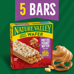 Nature Valley wafer bar top view highlighting crisp wafers and creamy filling