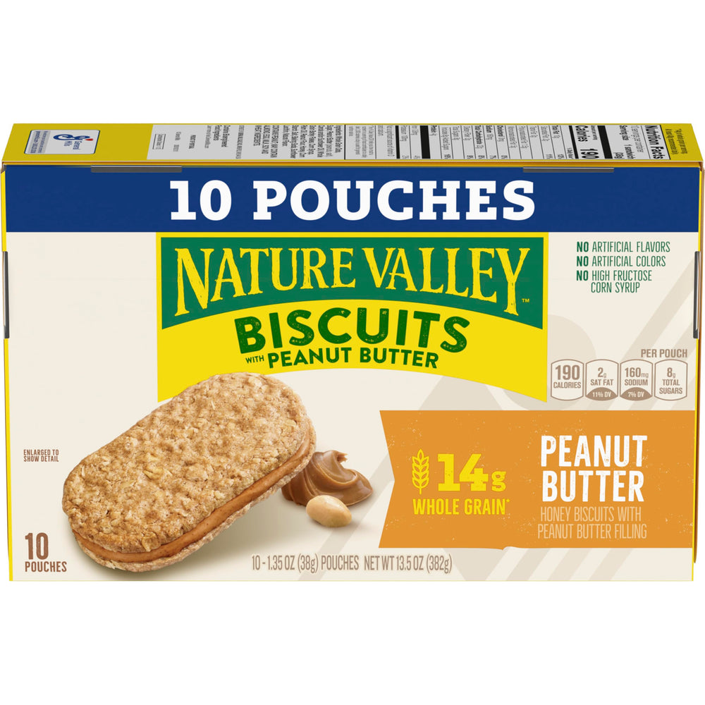 Nature Valley Biscuit Sandwiches whole-grain texture signals wholesome morning boost