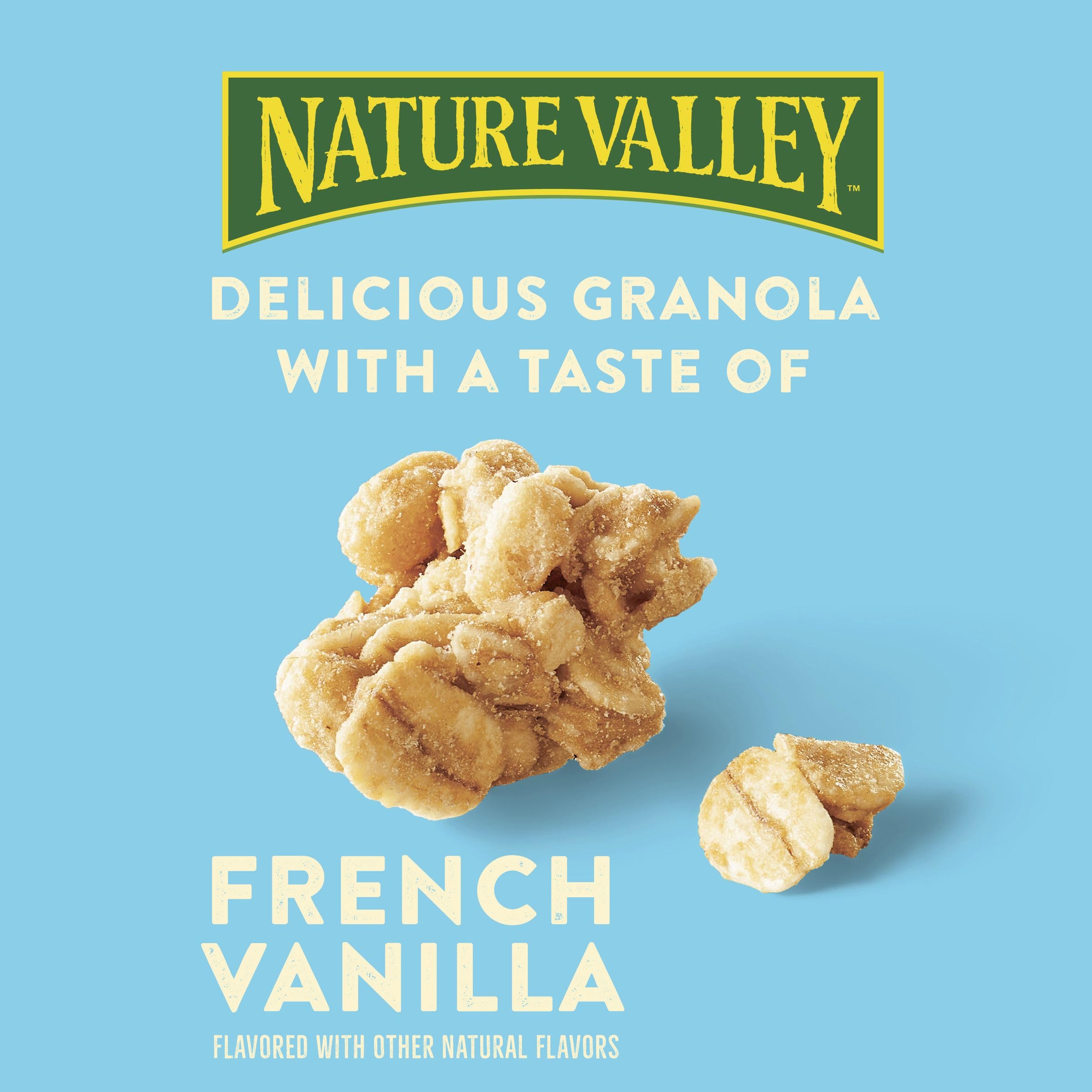 Close look at whole grain oats in Nature Valley granola.