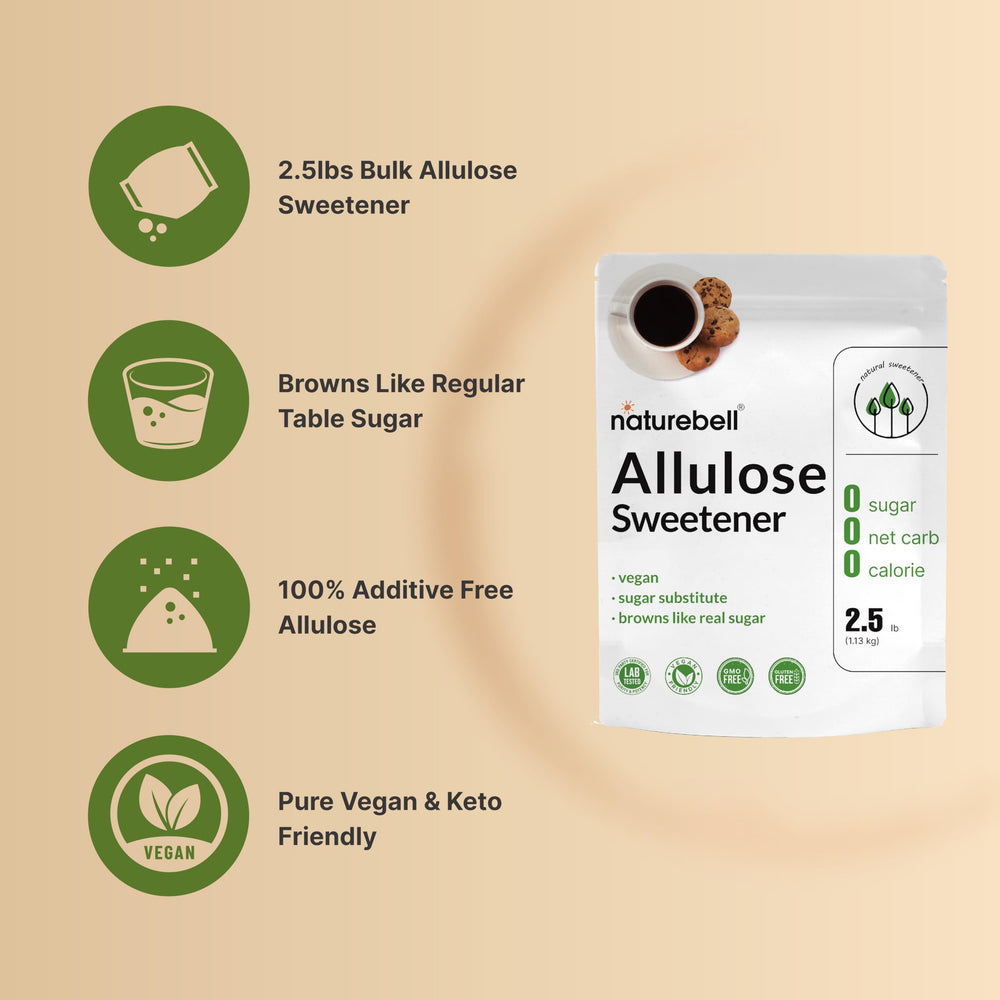 NatureBell Allulose browns like sugar during baking without added calories.