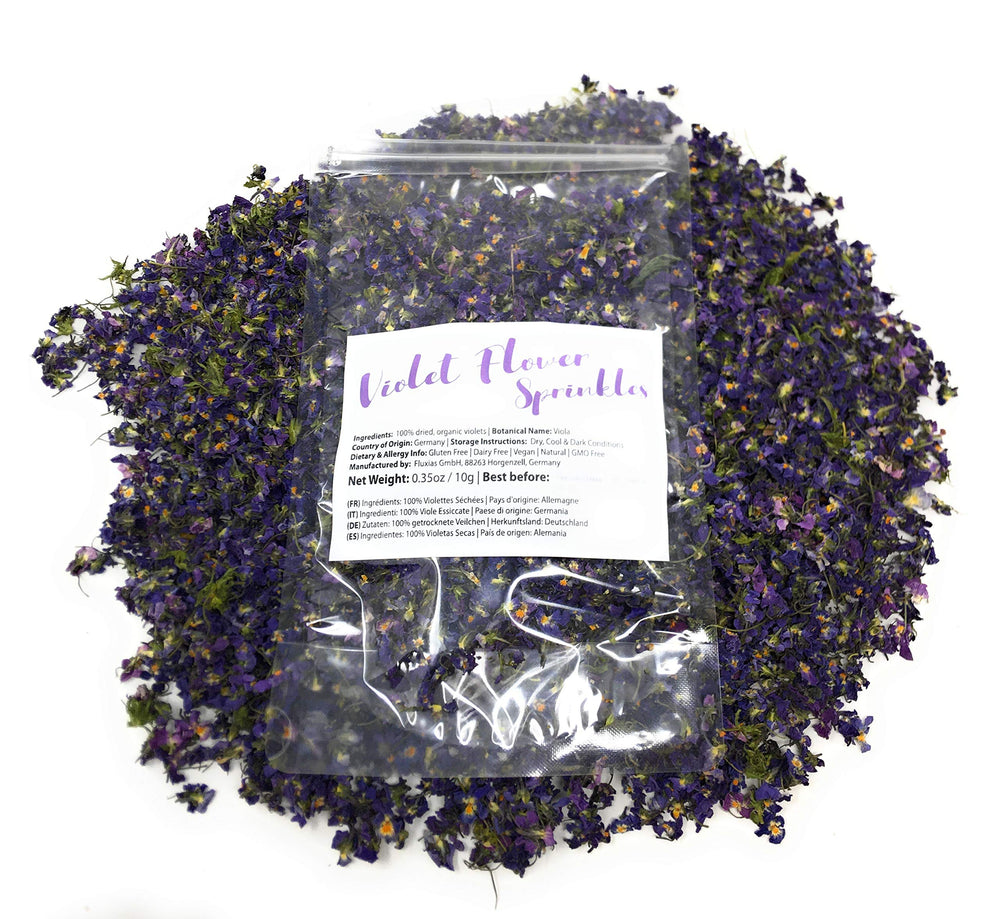 Naturegrail violet infusion, easy to brew for fragrant, calming beverages.
