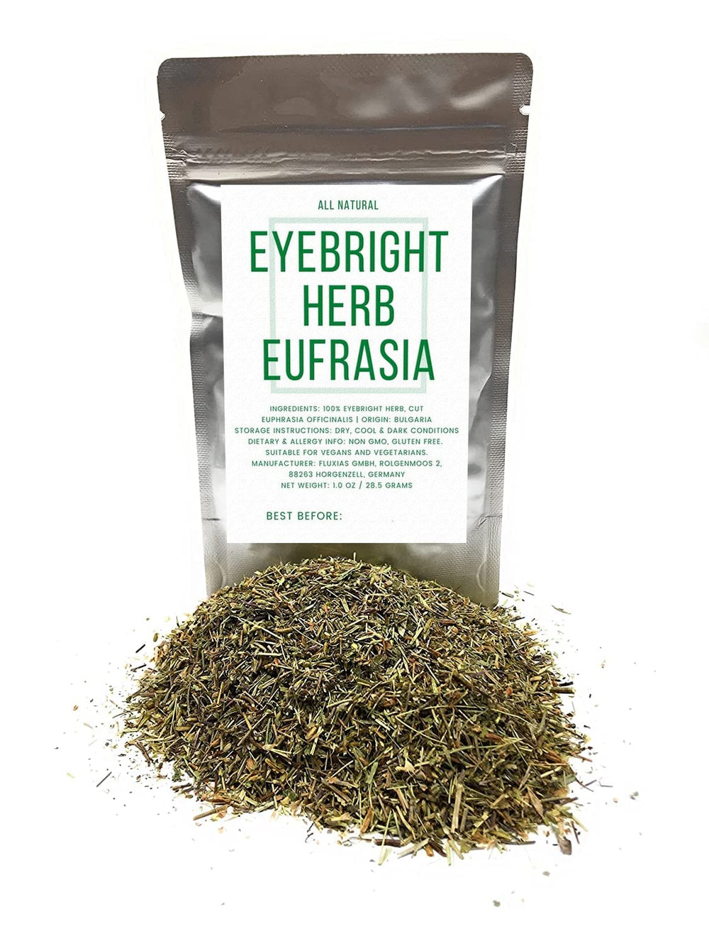 Naturegrail Eyebright cut-dried bundle for herbal tea and crafts